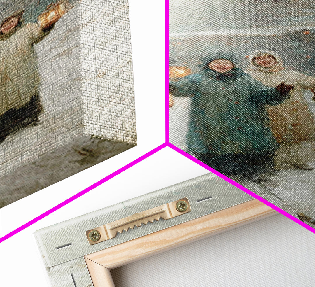 Snowy Companions – Framed Canvas Print – Christian Art Canvas – Christmas Wall Art – Christian Christmas Art – Christian Decor