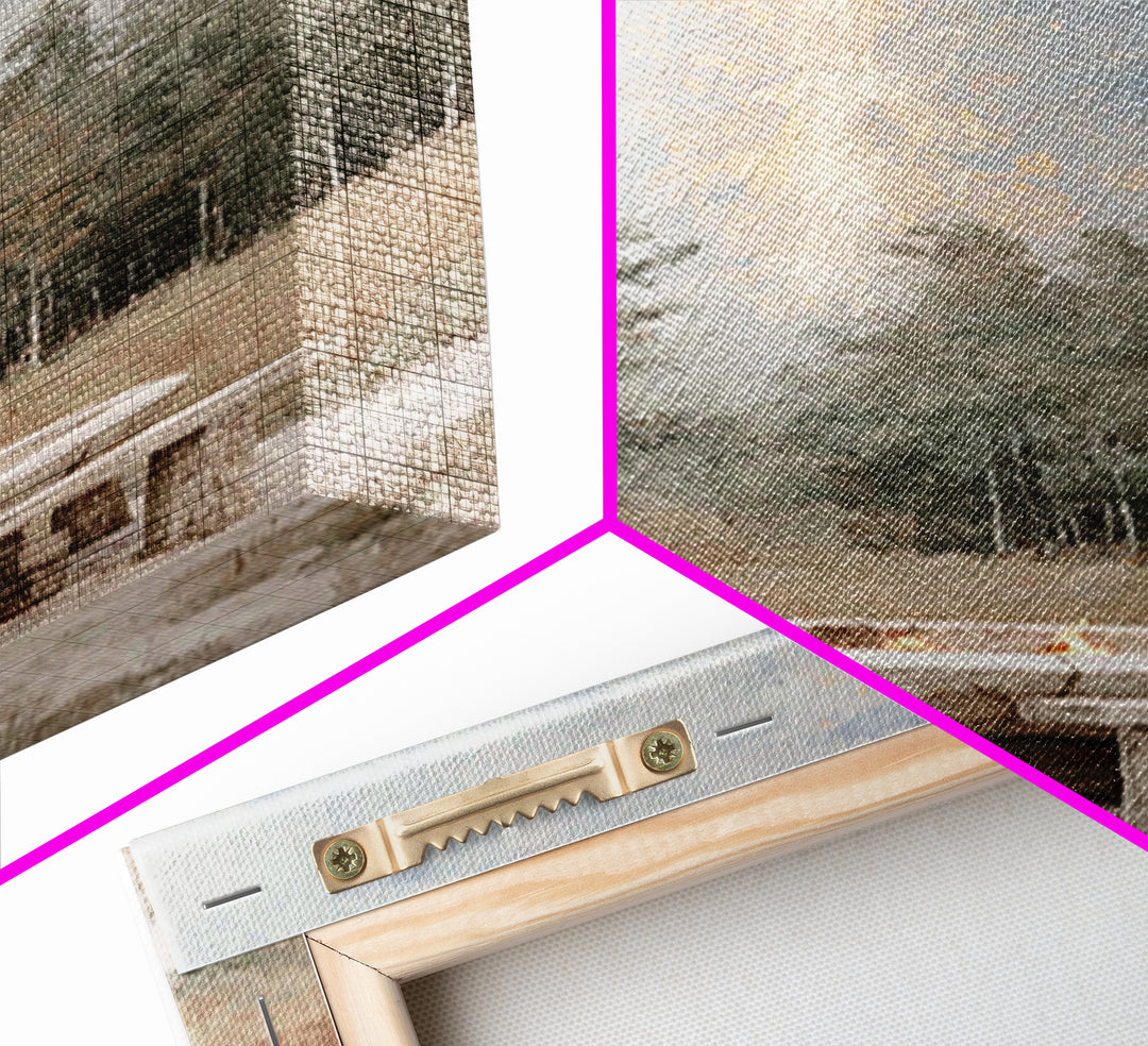 Forest Altar Light – Framed Canvas Print – Christian Art Canvas – Christian Wall Art – Christian Art Print – Christmas Art