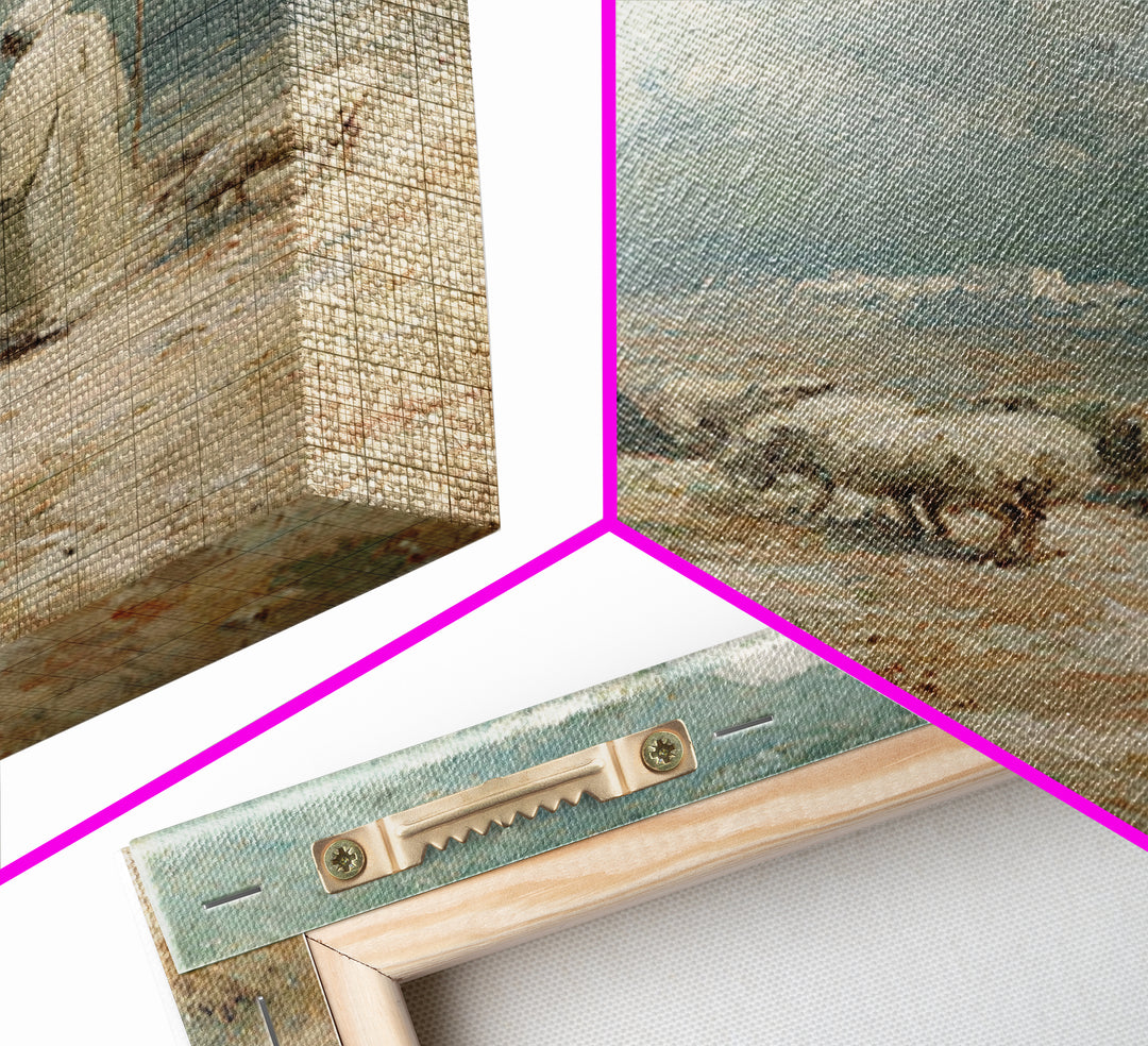 Shepherd’s Calling – Framed Canvas Print – Christian Art Canvas – Christian Wall Art – Christian Painting – Vintage Christian Art – Christi