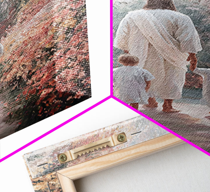 Walk Of Faith | Framed Canvas Print | Christian Art | Jesus Painting | Christian Art Canvas | Christian Decor | Christian Christmas Art