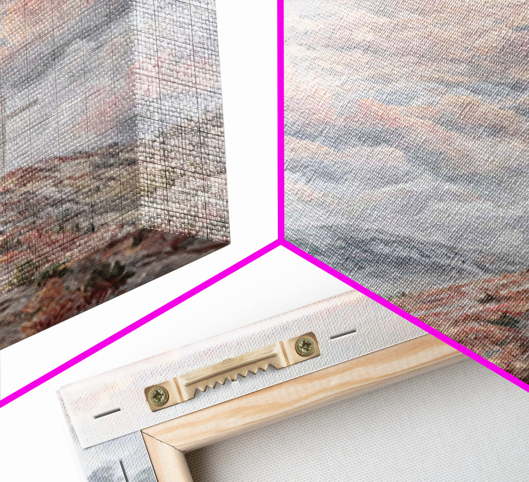 Heavenly Cross Peak – Framed Canvas Print – Christian Wall Art – Christian Art Print – Modern Christian Art – Christmas Art Prints – Christ