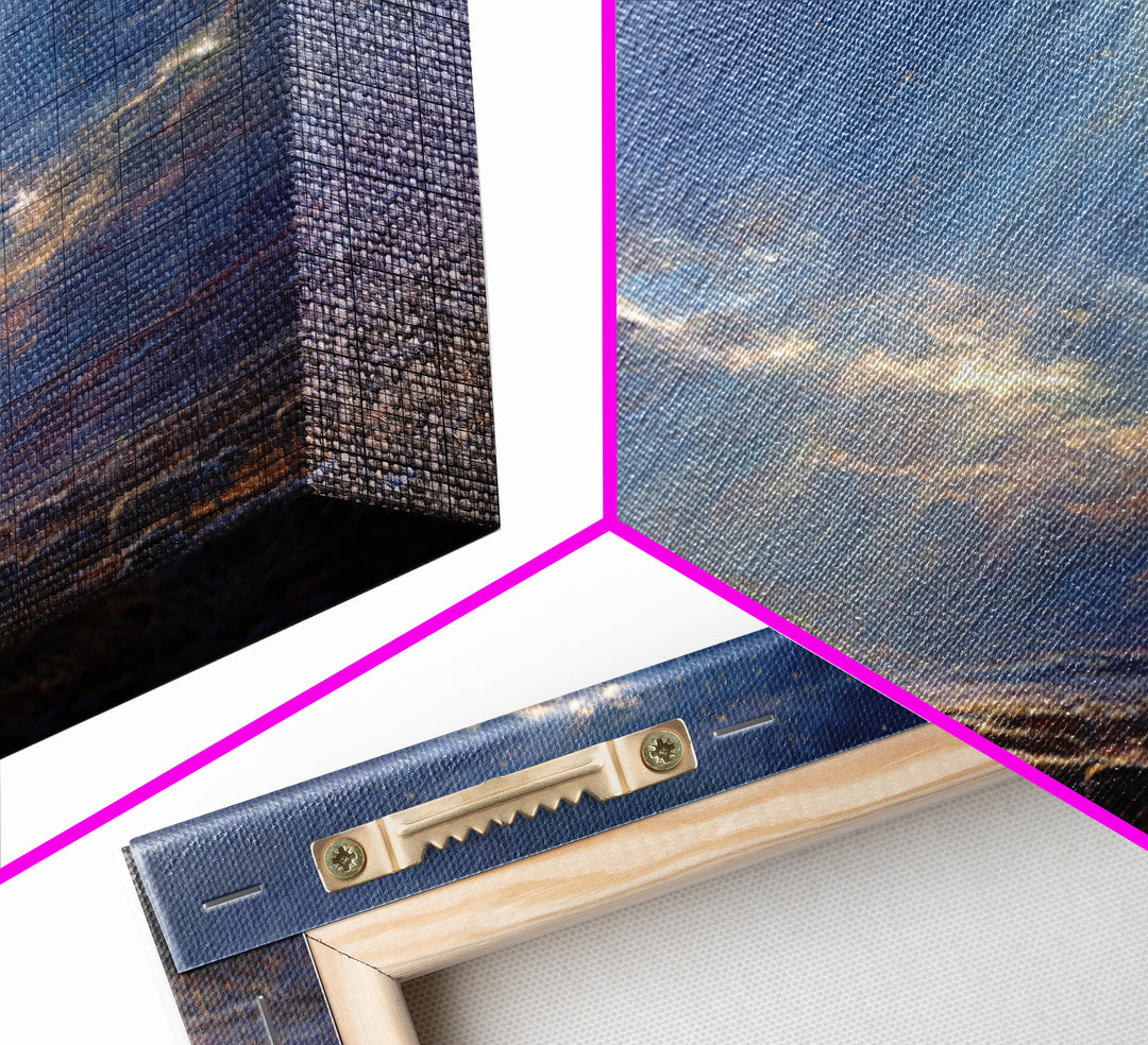 Heaven’s Radiance – Framed Canvas Print – Christian Wall Art – Christian Christmas Art – Large Christian Painting – Christmas Art Prints –