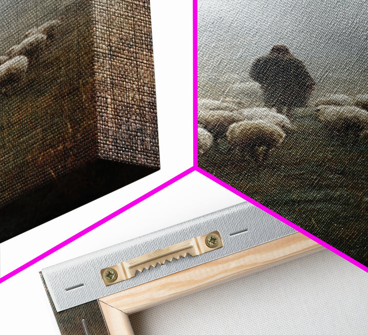 The Shepherd’s Road – Framed Canvas Print – Christian Art Canvas – Christian Wall Art – Jesus Painting – Moody Christian Art – Christian Gi