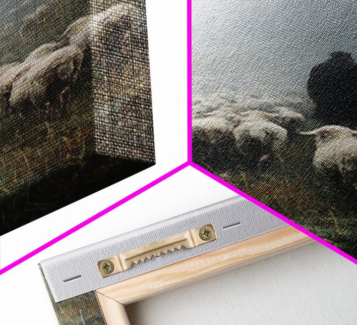Still Pasture Calm, Framed Canvas Print, Christian Art Work, Large Christian Art, Jesus Painting, Christian Art Canvas, Christian Gift Idea