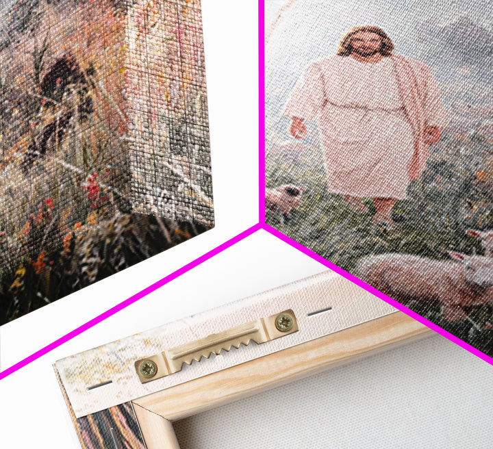 Dawn Shepherd Light, Framed Canvas Print, Christian Art Print, Jesus Art Print, Christian Wall Art, Unique Christian Art, Christian Christm