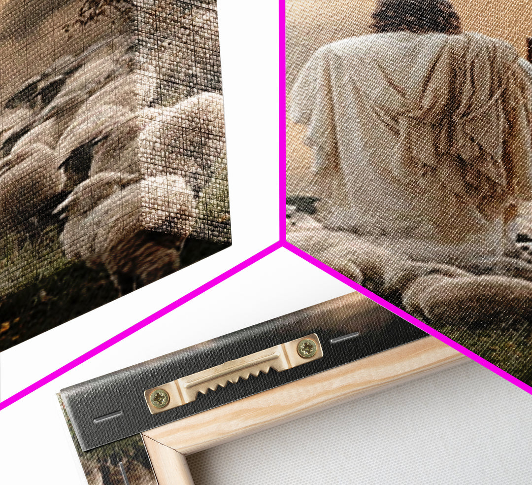 Shepherd Of Morning – Framed Canvas Print – Christian Decor For Home – Christian Art Canvas – Jesus Painting – Christian Wall Art – Christm