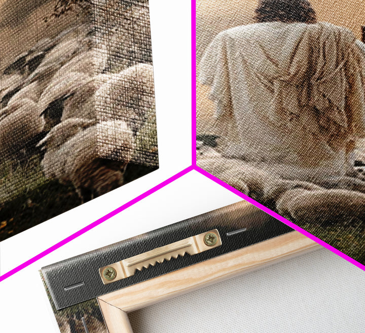 Shepherd Of Morning – Framed Canvas Print – Christian Decor For Home – Christian Art Canvas – Jesus Painting – Christian Wall Art – Christm