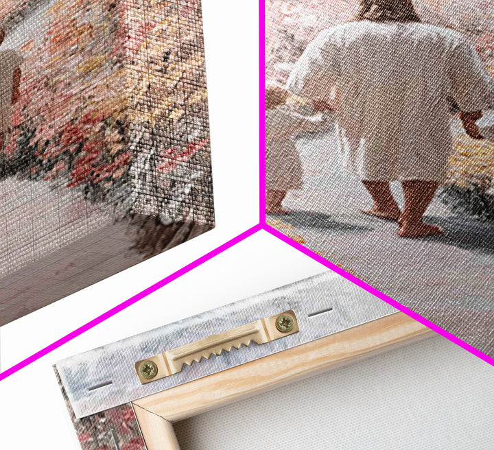 Wildflower Journey, Framed Canvas Print, Christian Art Canvas, Christian Wall Art, Jesus Painting, Subtle Christian Art, Christian Decorati