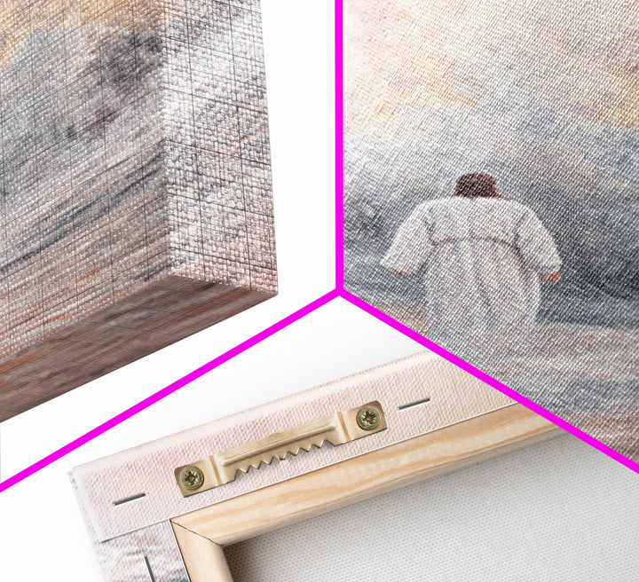 Light Of The Deep – Framed Canvas Print – Christian Art Painting – Jesus Wall Art – Christian Christmas Decorations – Abstract Christian Ar