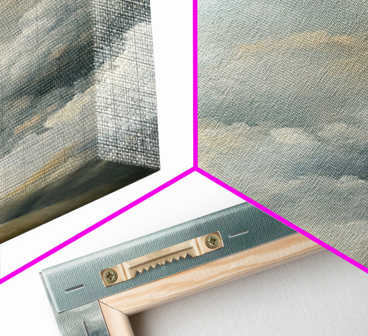 Clouds of Promise | Framed Canvas Print | Christian Art Canvas | Christian Wall Art | Jesus Painting | Modern Christian Art | Christian Dec