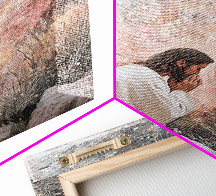 Radiant Petition – Framed Canvas Print – Christian Painting – Christian Art Canvas – Large Christian Art – Jesus Wall Art – Christian Gift