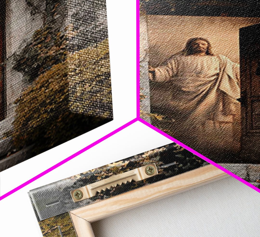 Radiant Threshold Light, Framed Canvas Print, Christian Wall Art, Jesus Canvas Art, Large Christian Painting, Christian Art Work, Christian