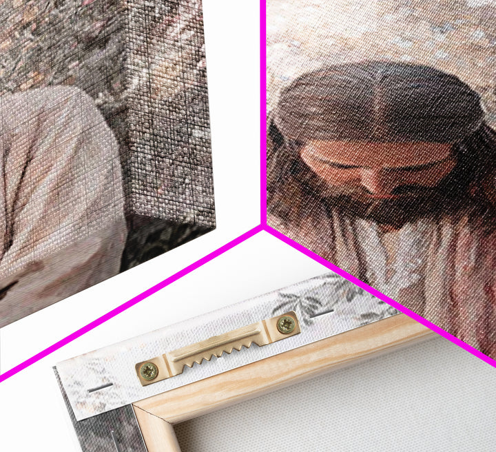 Risen Light Path, Framed Canvas Print, Christian Christmas Art, Jesus Painting, Christian Wall Art, Christmas Art Prints, Christian Art Can