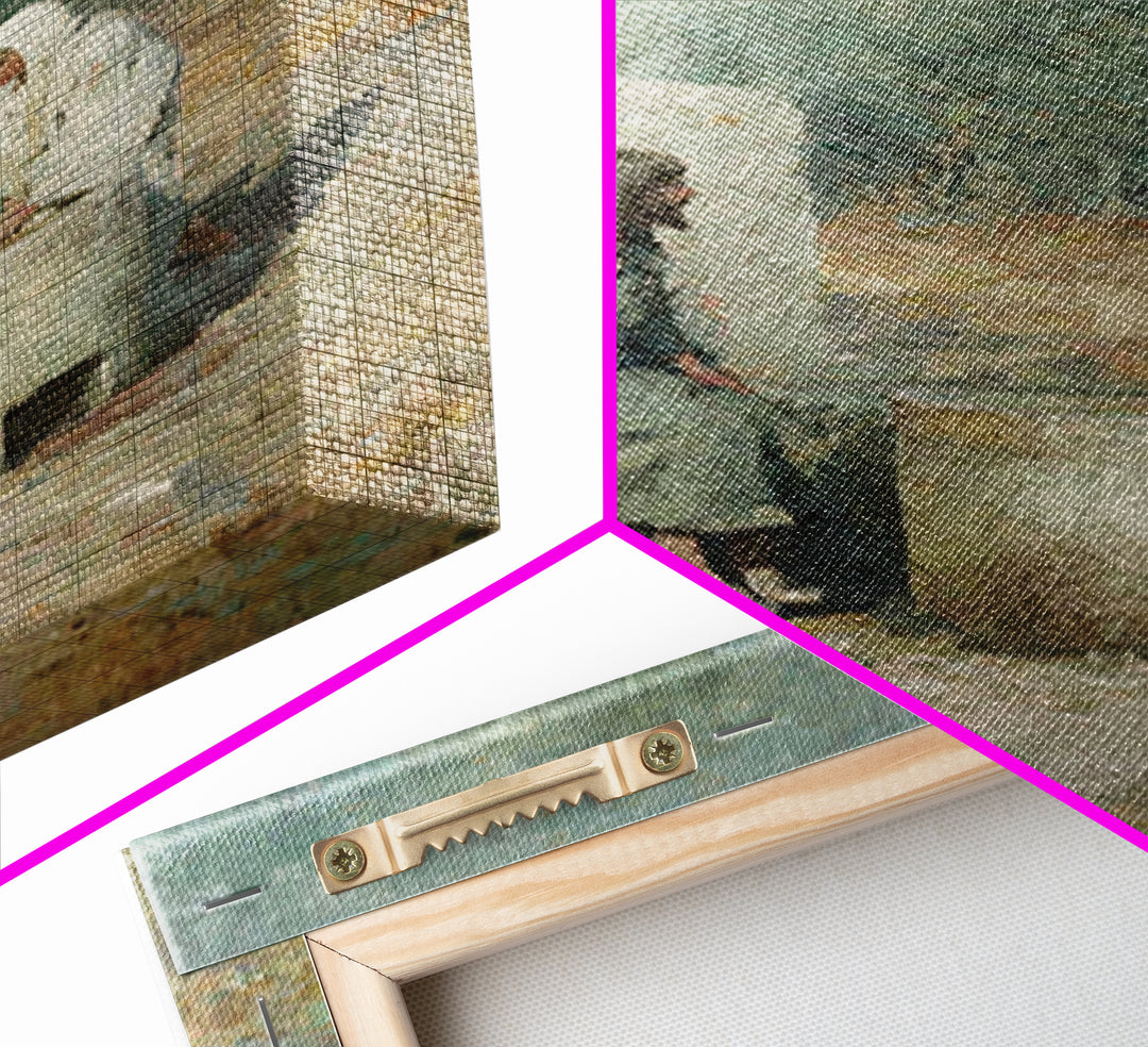 Teaching By The Well – Framed Canvas Print – Jesus Painting – Christian Wall Art – Christian Art – Christian Gift Ideas – Christian Art Can