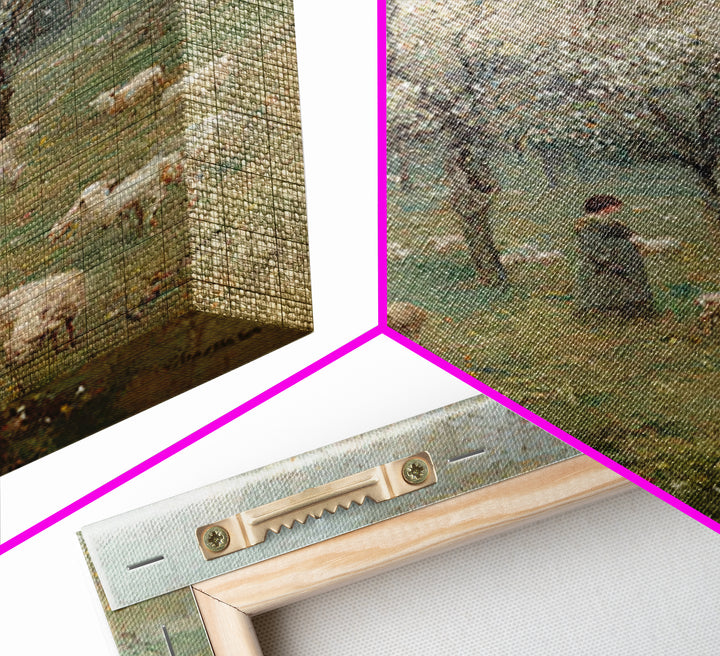Spring Pasture Calm – Framed Canvas Print – Christian Art Canvas – Christian Wall Art – Christian Painting – Subtle Christian Art – Christi