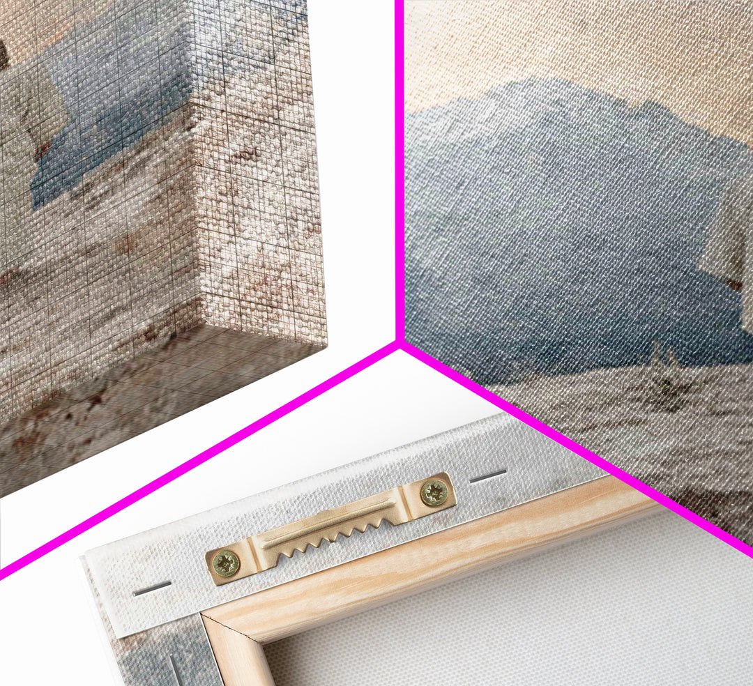 Mountain Dawn Hope | Framed Canvas Print | Christian Wall Art | Christian Art Canvas | Jesus Painting | Subtle Christian Art | Christian De