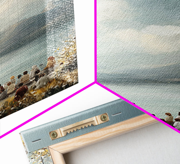 Lakefront Morning Word – Framed Canvas Print – Christian Art Canvas – Christian Wall Art – Jesus Painting – Christian Art – Christian Decor