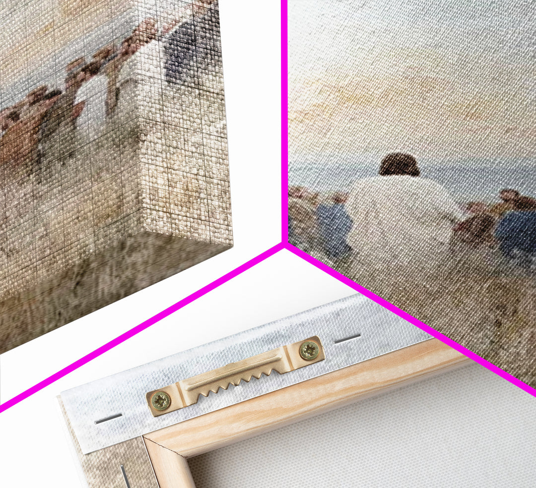 Crowd Of Hope | Framed Canvas Print | Christian Art Canvas | Christian Wall Art | Jesus Painting | Christian Art | Christian Decor | Christ