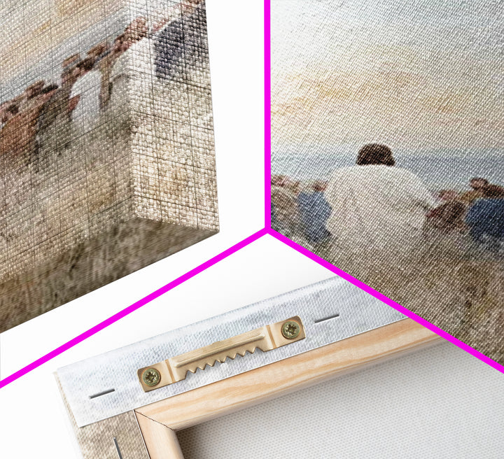 Crowd Of Hope | Framed Canvas Print | Christian Art Canvas | Christian Wall Art | Jesus Painting | Christian Art | Christian Decor | Christ