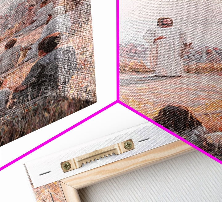 Sermon Of Light – Framed Canvas Print – Christian Wall Art – Jesus Painting – Christian Art Canvas – Christian Decor – Large Christian Pain