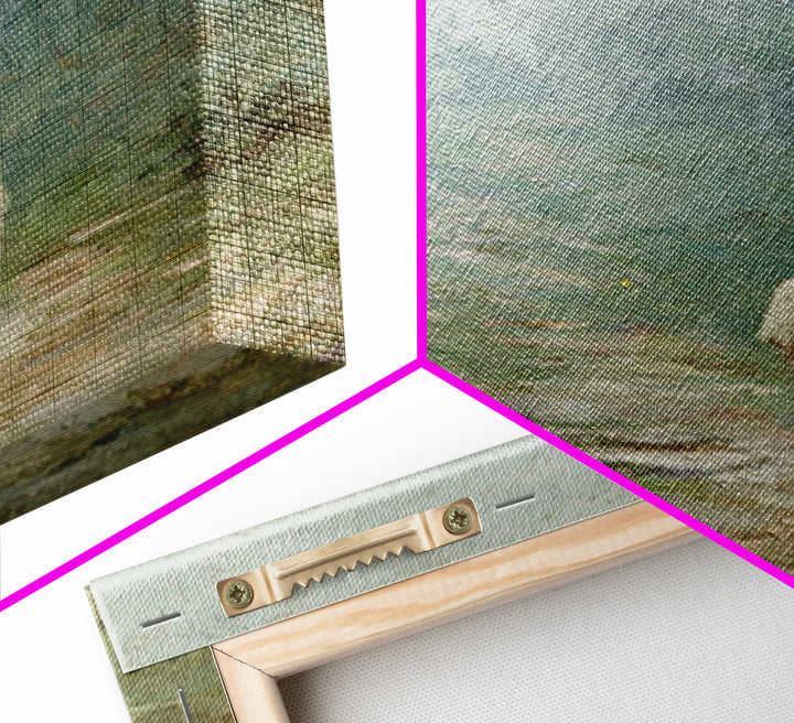 Quiet Morning Steps, Framed Canvas Print, Christian Art Canvas, Subtle Christian Art, Christian Wall Art, Jesus Painting, Christian Decor F
