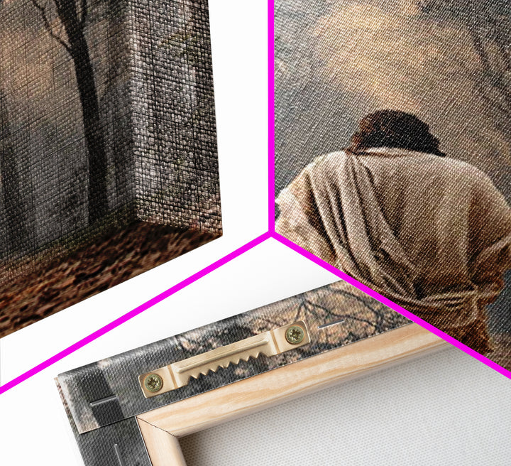 Light Of The Way – Framed Canvas Print – Christian Wall Art – Jesus Painting – Christian Art Canvas – Moody Christian Art – Christian Gift