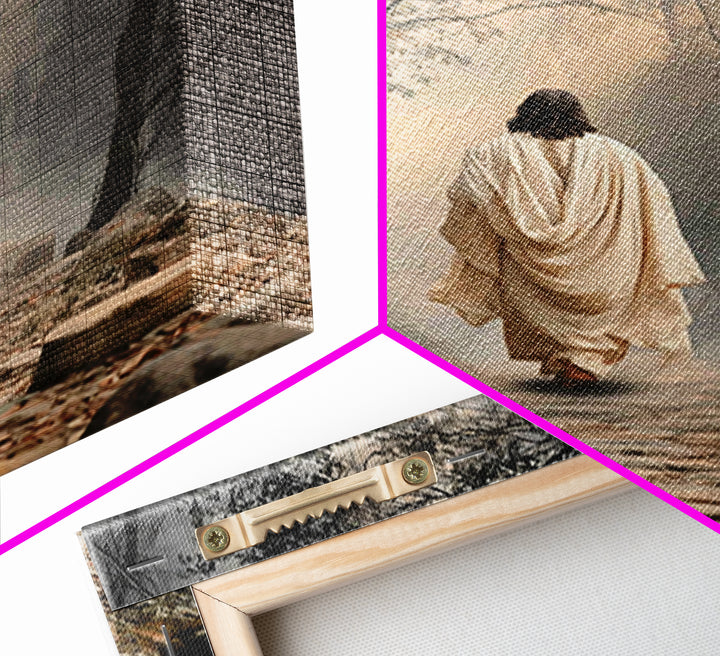 Path Of Mercy – Framed Canvas Print – Christian Wall Art – Jesus Painting – Christian Art Canvas – Christian Christmas Art – Christian Deco
