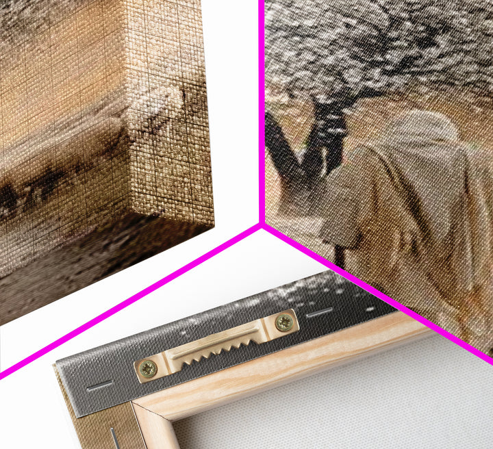Blossom Shepherd Way – Framed Canvas Print – Jesus Painting – Christian Art Canvas – Christian Wall Art – Christian Art Work – Christian De
