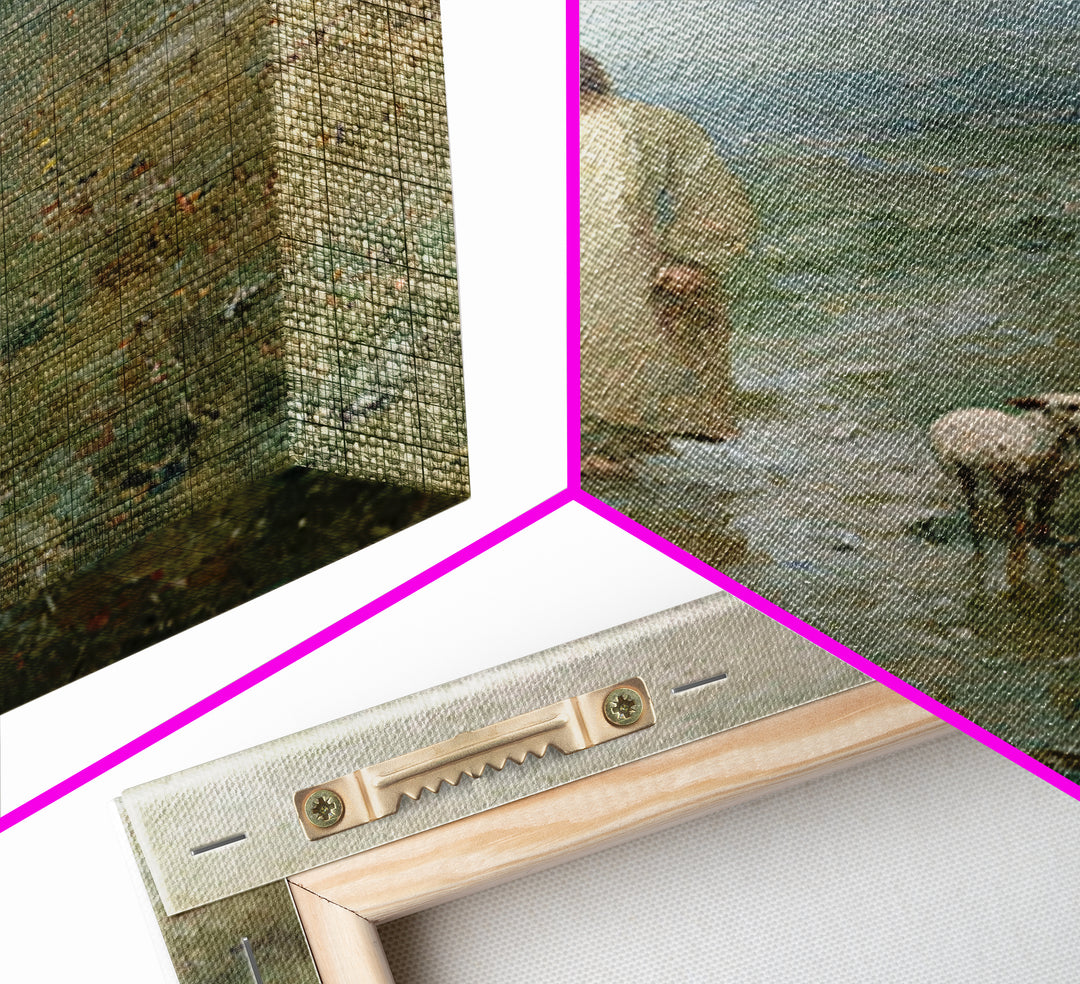 Gentle Morning Walk – Framed Canvas Print – Christian Wall Art – Jesus Painting – Subtle Christian Art – Christian Art Print – Christian De