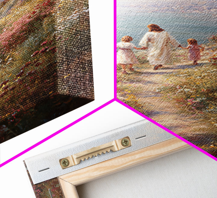 Seaside Promise Light – Framed Canvas Print – Christian Wall Art – Christian Art Canvas – Jesus Painting – Christian Decorations – Subtle C