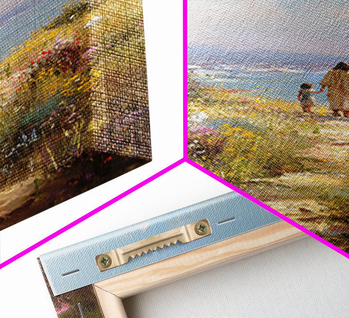 Field Of Gentle Hope – Framed Canvas Print – Christian Wall Art – Jesus Art Canvas – Subtle Christian Paintings – Christian Art Gift – Vint