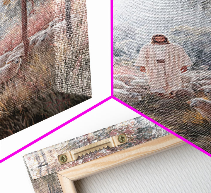 Radiant Shepherd – Framed Canvas Print – Christian Art Canvas – Christian Wall Art – Jesus Painting – Modern Christian Art – Christian Chri