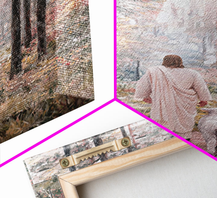 Forest Of Grace, Framed Canvas Print, Christian Wall Art, Christian Art Canvas, Jesus Painting, Subtle Christian Paintings, Christian Gift