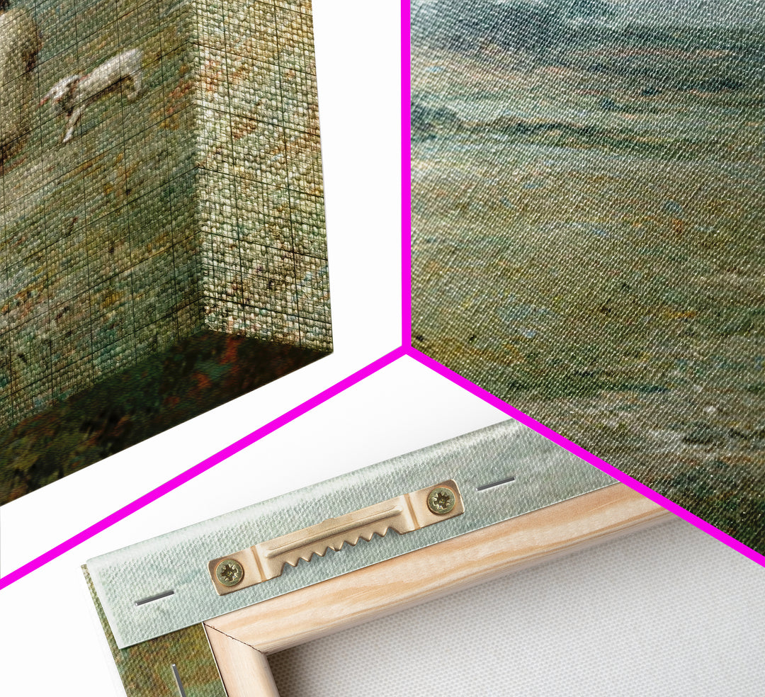 Quiet Meadow Steps – Framed Canvas Print – Christian Art – Christian Art Canvas – Christian Wall Art – Jesus Painting – Christian Art Print