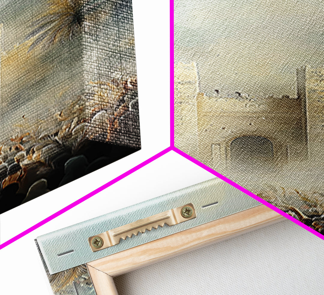 Palm Gate Hosanna – Framed Canvas Print – Christian Art – Christian Wall Art – Christian Art Painting – Moody Christian Art