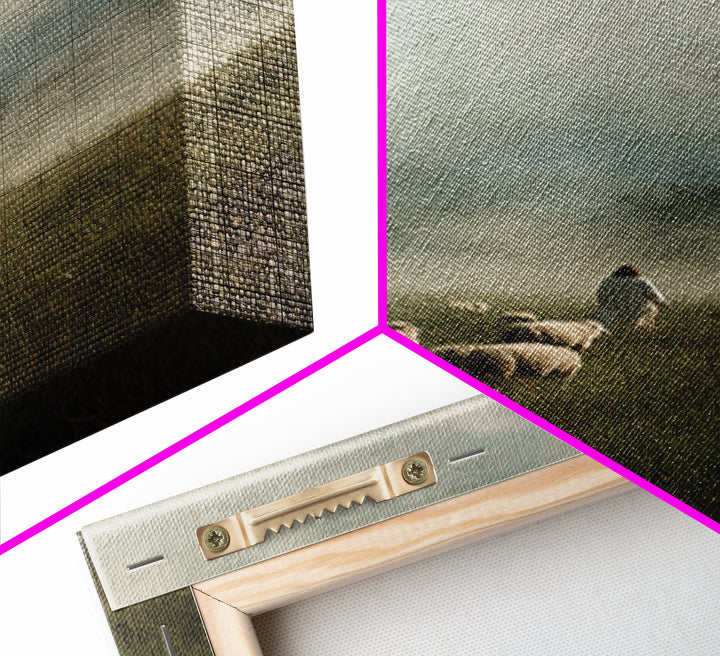 Blessed Shepherd Path – Framed Canvas Print – Jesus Painting – Christian Art Canvas – Christian Wall Art – Large Christian Painting