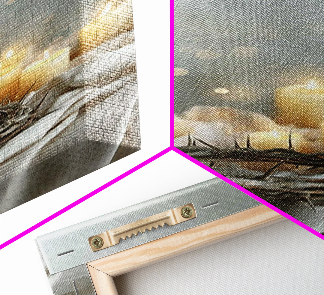 Glowing Redemption, Framed Canvas Print, Christian Art Canvas, Christian Wall Art, Moody Christian Art, Christian Gift Ideas
