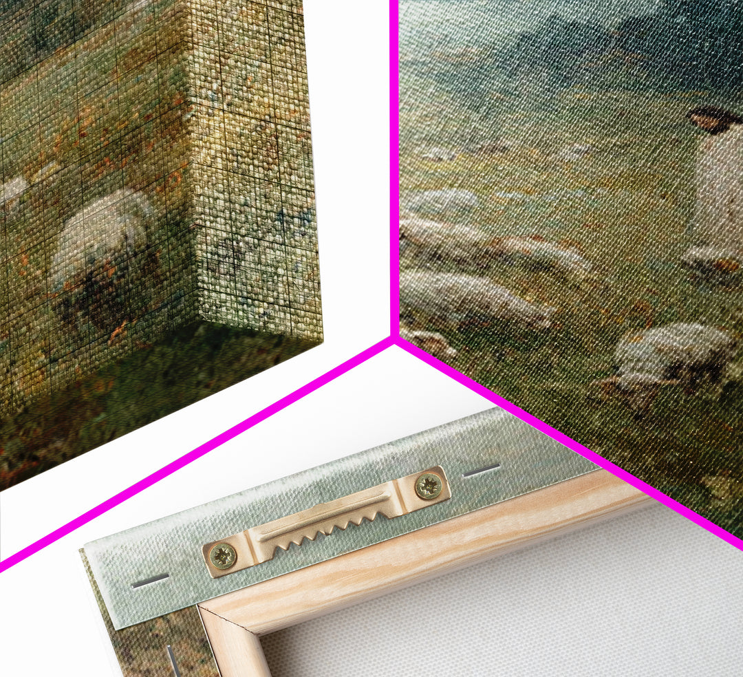Hillside Blessing - Framed Canvas Print - Jesus Painting - Christian Art Canvas - Christian Wall Art - Pastoral Scenery - Christian Gift Id