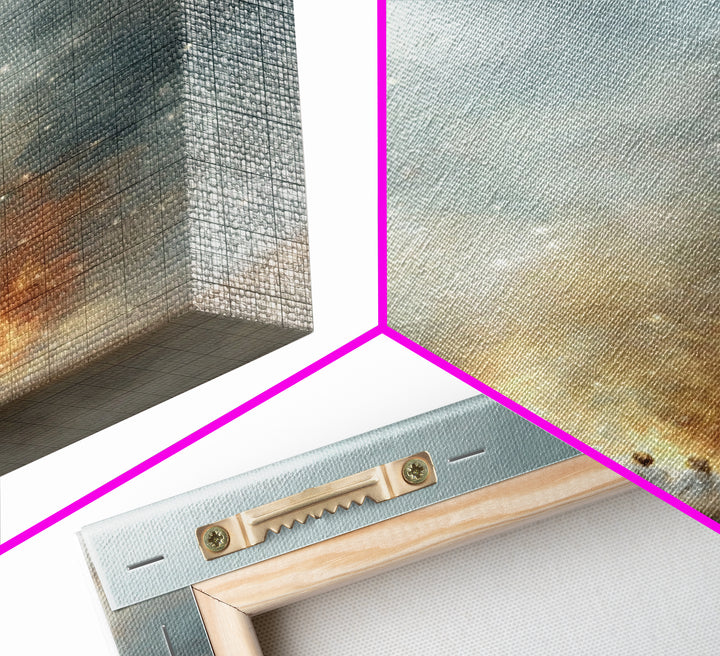 Heavenly Fire – Framed Canvas Print – Christian Wall Art – Christian Art Canvas – Jesus Painting – Moody Christian Art – Large Christian Pa