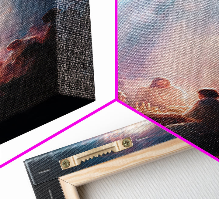 Table Of Light – Framed Canvas Print – Christian Art Canvas – Christian Wall Art – Large Jesus Painting – Modern Christian Art – Christian