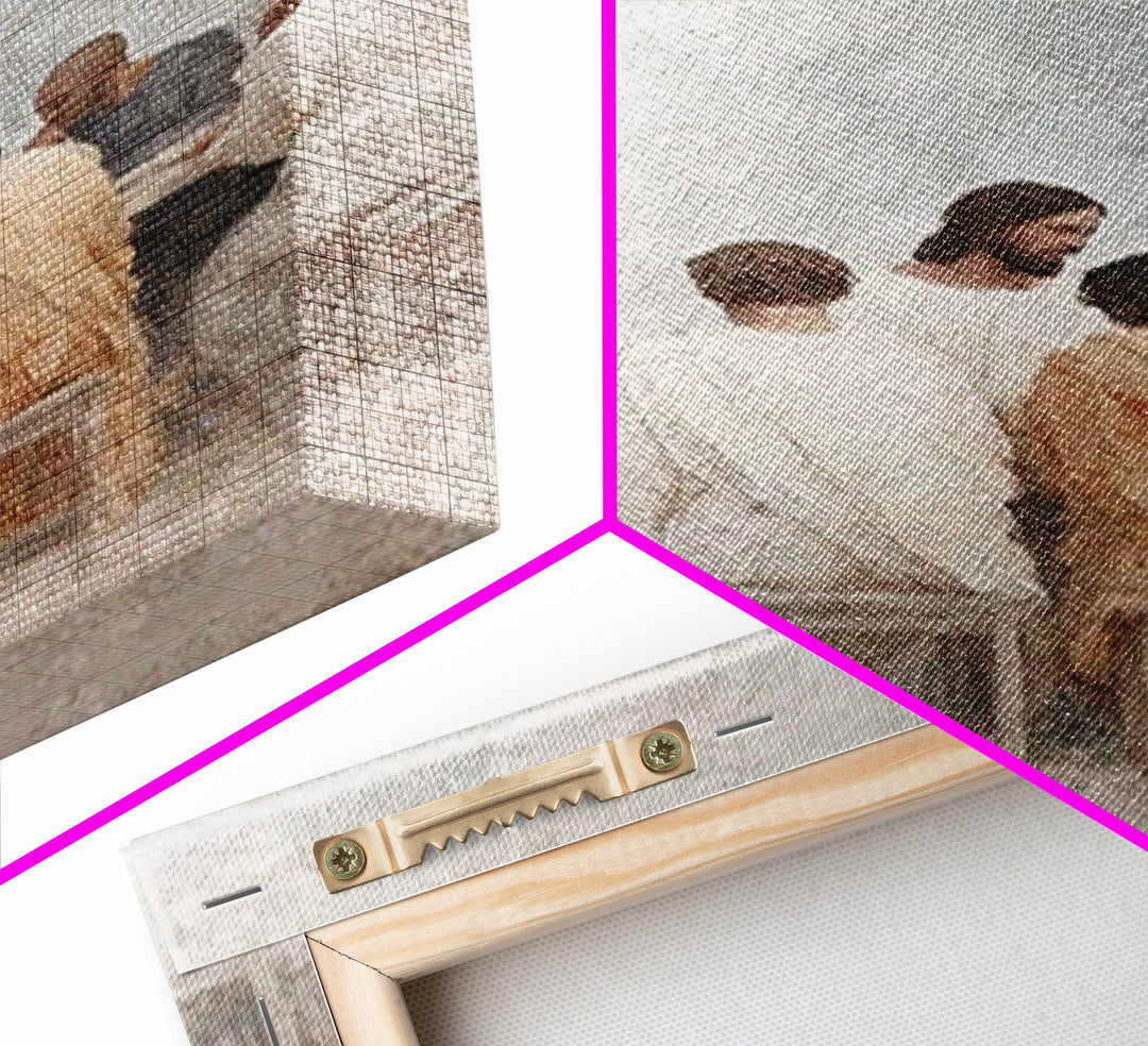 Heavenly Banquet – Framed Canvas Print – Christian Art Print – Christian Wall Art – Jesus Painting – Modern Christian Art – Christian Chris