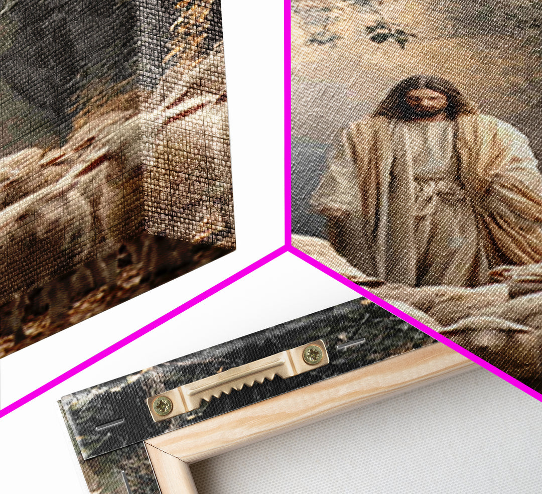 Divine Path Guide – Framed Canvas Print – Jesus Painting – Christian Wall Art – Christian Art Canvas – Large Christian Painting – Christian
