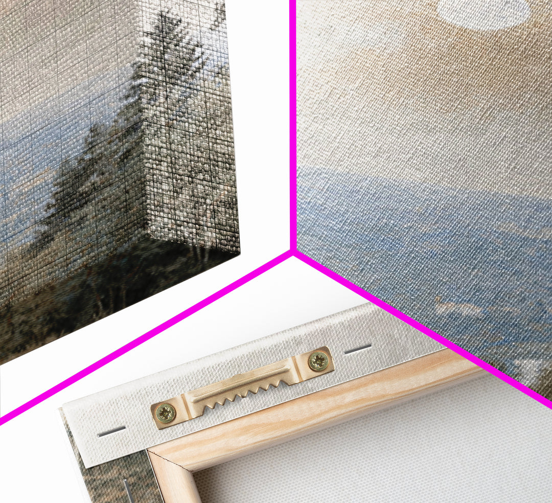 Moonlit Peace – Framed Canvas Print – Christian Art Canvas – Christian Wall Art – Moody Christian Art – Christmas Art – Christian Decoratio
