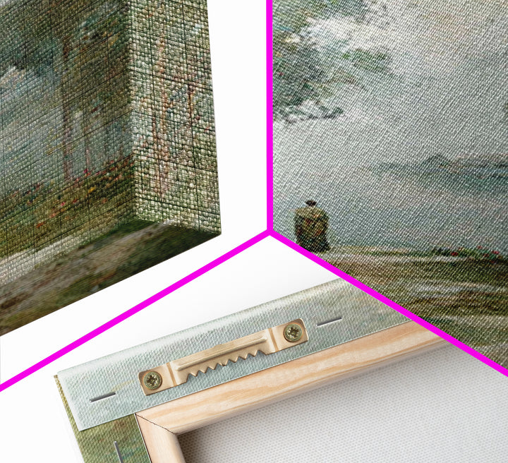 Quiet Pilgrim Way – Framed Canvas Print – Christian Art Canvas – Christian Wall Art – Vintage Christian Art – Christmas Wall Art – Christia
