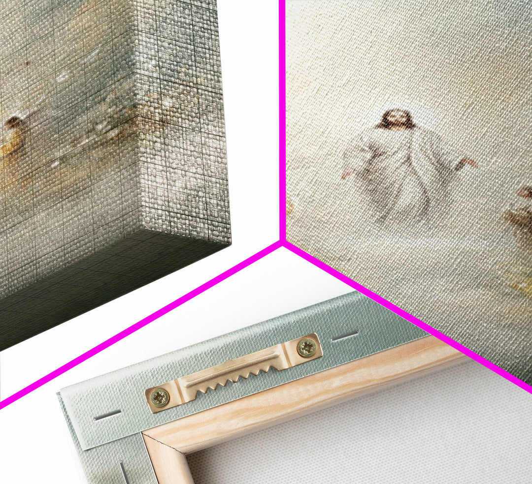 Rising Messiah | Framed Canvas Print | Christian Wall Art | Jesus Painting | Large Jesus Wall Art | Christian Art Canvas | Christian Decor
