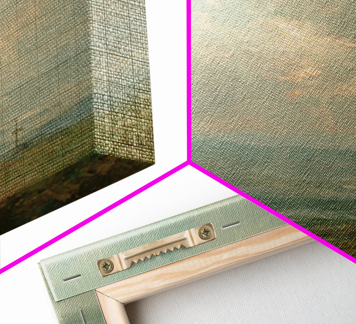 Cross On Horizon – Framed Canvas Print – Christian Art Work – Christian Wall Art – Subtle Christian Art – Christian Art Canvas – Christian