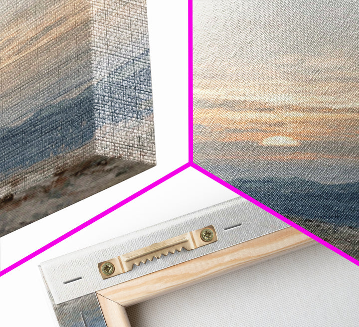 Hillside Sunrise, Framed Canvas Print, Christian Art Prints, Christian Wall Art, Christian Art Canvas, Subtle Christian Paintings, Christia