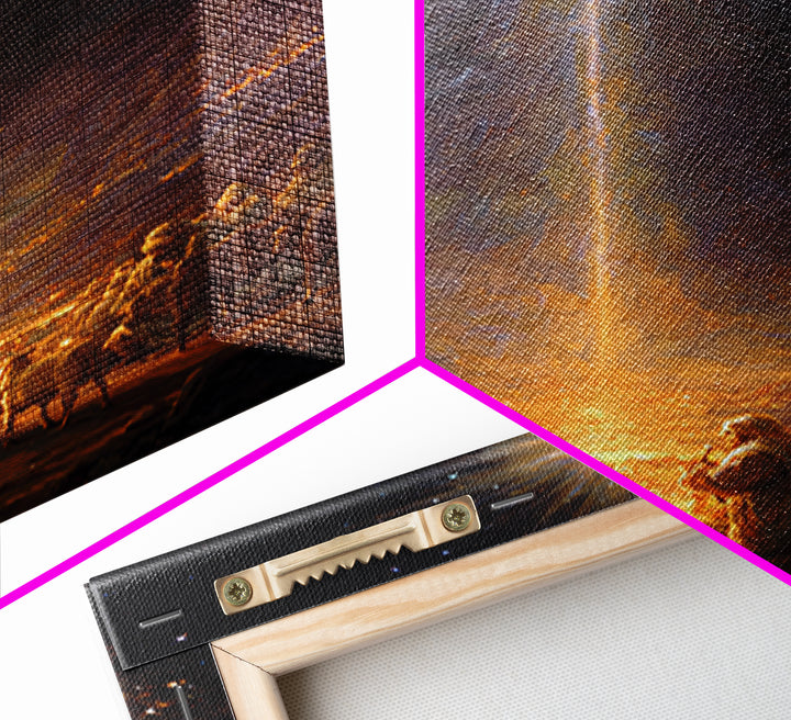 Radiant Redeemer – Framed Canvas Print – Christian Art Canvas – Christian Christmas Art – Christmas Art Work – Christian Wall Art – Christi