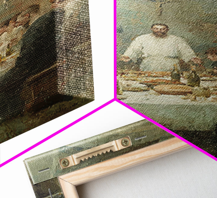 Holy Banquet – Framed Canvas Print – Christian Wall Art – Christian Art Canvas – Jesus Painting – Christmas Art – Christian Art Gift – Chri
