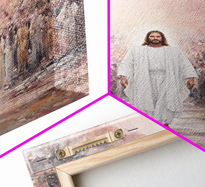 Heaven’s Host, Framed Canvas Print, Christian Art Canvas, Jesus Painting, Christian Wall Art, Christian Art Print, Large Christian Painting